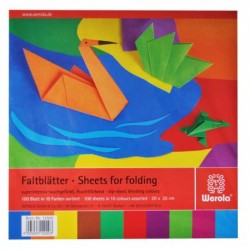 Papier na origami 60g štvorcový 20cm x 20cm 100 listov mix farieb