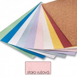 Papier s metalickými vláknami - staroružová