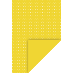 Papier motívový 10 ks 200g/m2 A4 žltý s bodkami