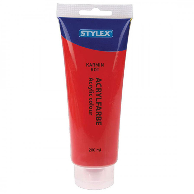 Akrylová farba 200 ml karmínovočervená